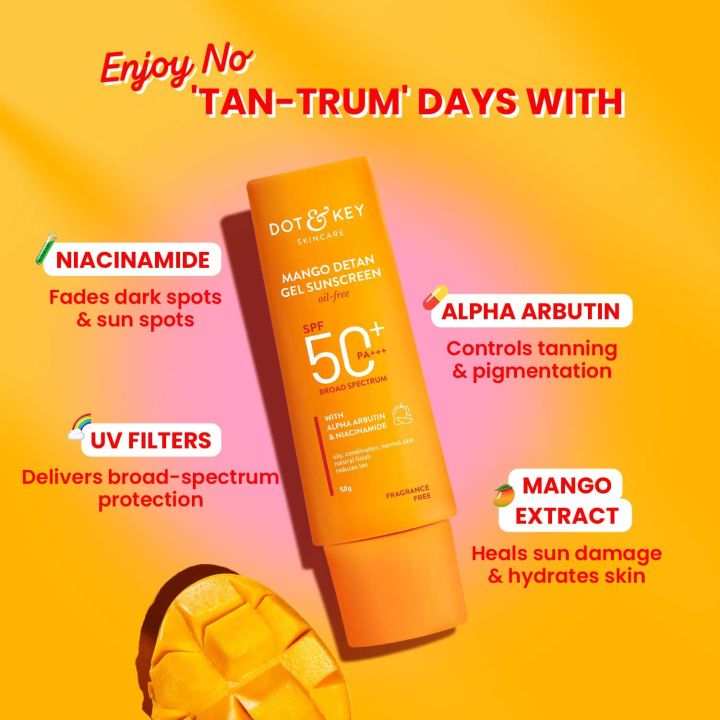 Dot%20&%20Key%20Mango%20Detan%20Gel%20Sunscreen%20SPF%2050+%20PA+++%2080gm%20%7C%20Oil-Free,%20With%20Alpha-Arbutin%20&%20Niacinamide%20%7C%20Controls%20Tanning,%20Brightens%20Skin%20%7C%20Fades%20Dark%20Spots,%20Water%20Resistant%20%7C%20All%20Skin%20Types%20%7C%20Seal%20Open%20Box%20-%20Image%205