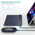 Custom ABS Slim RGB Backlit Wireless Keyboard & Mouse Combo | Rechargeable Bluetooth & 2.4GHz Dual Mode | Silent Keys for Laptop, PC & Tablet.
