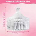 Body Powder Puff and Container Kit , Dusting Powder Puff for Women Baby and Loose Powder Containers for Wet Dry Makeup A. 