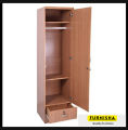 One Door Almira with 1 Locker Drawer in MDF Laminated Board Biege Finish by Furnisha Decor.
