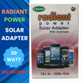 Solar Adapter 12V DC to 220V 2 Socket. 