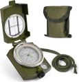 Aluminum Alloy Prismatic Compass with Pouch for Survival with Lensatic Waterproof Durable and Pocket-Sized. 