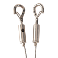 Adjustable Picture Hanging Wire Heavy Duty Supports - 2 Pack Hanging Hardware, 2M X1.5Mm Stainless Steel Wire Rope.