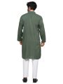 Exclusive olive colour panjabi For Men | Olive cotton semi long panjabi Men | low price panjabi collection for men new collection 2024. 