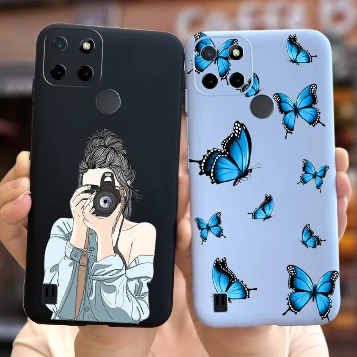 Beautiful Girls Butterfly For Realme C25Y Case Soft Silicone Back Cover Phone Case For Oppo Realme C25Y C 25 Y RealmeC25Y Fundas
