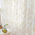 Migeet Sheer Curtains Feather Print Window Screen Curtains for Living Room Window Patio Door 1 Panel 40"x79".
