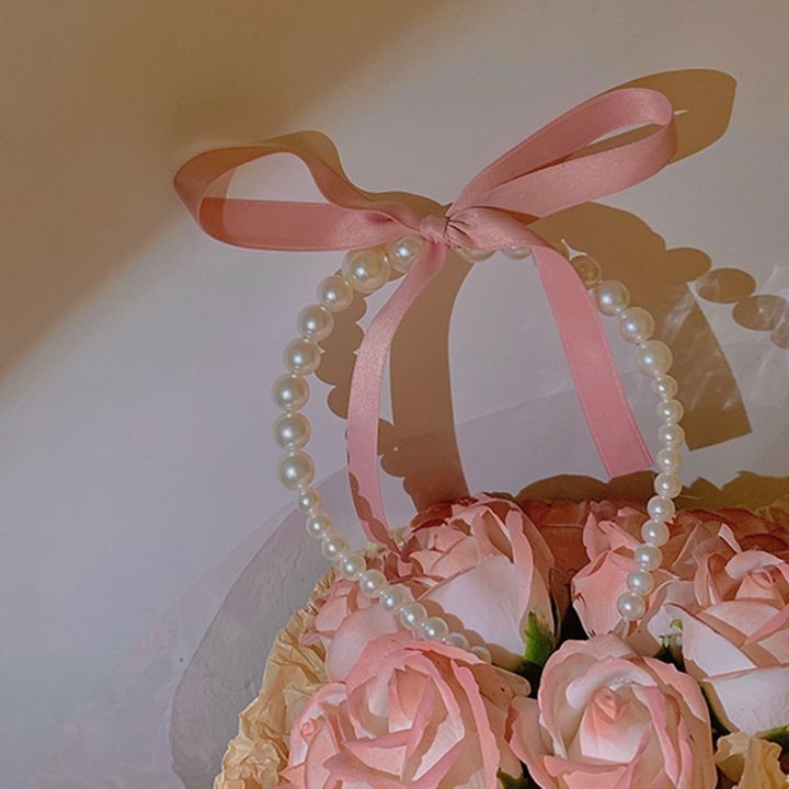 Temperament%20Pearl%20Hair%20Band%20Satin%20Bow%20Ribbon%20Hair%20Hoop%20Headwear%20for%20Women%20Jewellery%20Accessories%20-%20Image%207