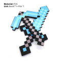 1Set Pick Sword Realistic Comfortable Touch EVA Minecraft Pick Sword Set for Cosplay. 