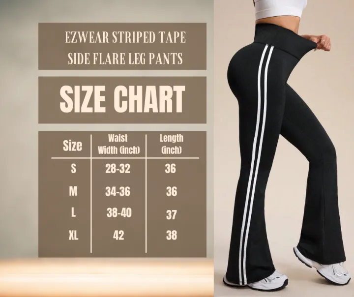 Striped%C2%A0Tape%C2%A0Side%C2%A0Flare%C2%A0Leg%C2%A0Pants%20For%20Women's%20-%20Image%204
