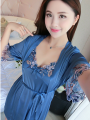 Premium Quality Silk Night Dress for Honeymoon Girl Nightgown Female Adult Sleep Lounge Wear Female Sleepwear - Night Dress For Women.