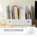 1Pcs Durable Document Paper File Storage Rack Plastic Desk Desktop File Folder Vertical Stand Shelf Rack Book Magazine Holder. 