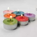 Round shaped tea light candle 10 pieces - Multicolour. 