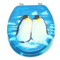 Penguin Patterns Medium Density Fiberboard Bathroom WC Toilet Seat Cover Lid -. 