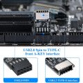 ARELENE USB 2.0 Front Panel Header USB 9Pin to USB 2.0 Type-E Internal Adapter Motherboard Plug Adapter. 