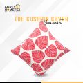 Cotton Cushion Cover, Red & White, (18"x18"), 1 Pcs. 