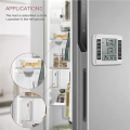 Wireless Refrigerator Thermometer Digital Freezer Thermometer Temperature Monitor with 2 Sensors for Indoor Outdoor Durable Easy to Use.