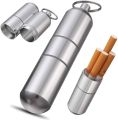Mini Box Cigarete Case Holder Capsule Portable Aluminum Alloy Waterproof Round Pocket Lighter. 