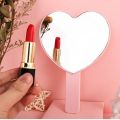Eyelash Extension Handheld Makeup Mirror Heart Shape Makeup Vanity Mirror with Handle Hand Mirror SPA Salon Compact Mirrors. 
