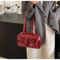 Bow Women's Shoulder Bag Trendy PU Leather Pleated Bow Underarm Bags Hottie Soft Hottie Handbag for Daily Use Office Wear. 