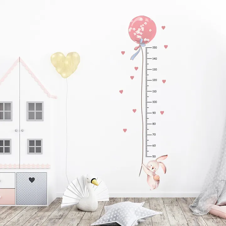 Balloon%20Rabbit%20Wall%20Stickers%20For%20Baby%20Girls%20Room%20Kids%20Room%20Height%20Ruller%20Grow%20Up%20Chart%20Height%20Measurement%20Wall%20Decals%20-%20Image%205