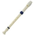 Music Instrument 6 Holes Soprano Flute Recorder White Blue.