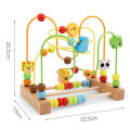 Montessori Baby Toys Wooden Roller Coaster Bead Maze Toddler Early Learning Educational Puzzle Math Toy for Children 1 2 3 Years SnowWhite. 