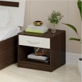 Oliver Bed Side Table with Locker Drawer, Nightstand with 1 Drawers with Storage Shelf Bedside Tables Bedroom, Side Table,18/16.
