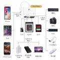 FB Lightning iOS OTG 5 in 1 Card Reader FB-OTG31 Data Transfer Charging Reader Support XQD SD TF No need APP for iPhone iPad.