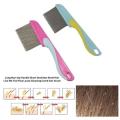 Long Non slip Handle Short Stainless Steel Hair Lice(1pcs). 