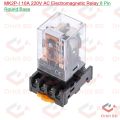 MK2P-I 10A 220V AC Electromagnetic Relay With 8 Pin Base Coil Voltage AC 220V Relay Switches 2 Pole Use For Household & Industrial. 