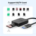 UGREEN Card Reader USB 3.0 to SD Micro SD TF Card Reader for PC Laptop Accessories Smart Memory Cardreader SD Card Reader 2-in-1. 