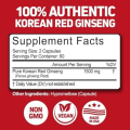 Herbtonics Korean Red Panax Ginseng 1500mg – 120 Capsules. 