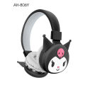 Lamgool AH-806Y Kuromi headset Girls, children, cute style Sanrio l Cute cartoon children's Bluetooth wireless headset. 