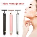 24K Gold Roller Vibrating Facial Massager Slimming Facial Skin Beauty Bar Pulse Firming Face Massage Lift Tightening Wrinkle Bar. 