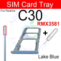 Realme C30 Sim Tray Micro SD Card Slot with Sim Ejector Pin Replacement Part. 