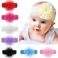 2 pcs Baby Girls Lace Flower Headbands Multicolor Hair Bands.