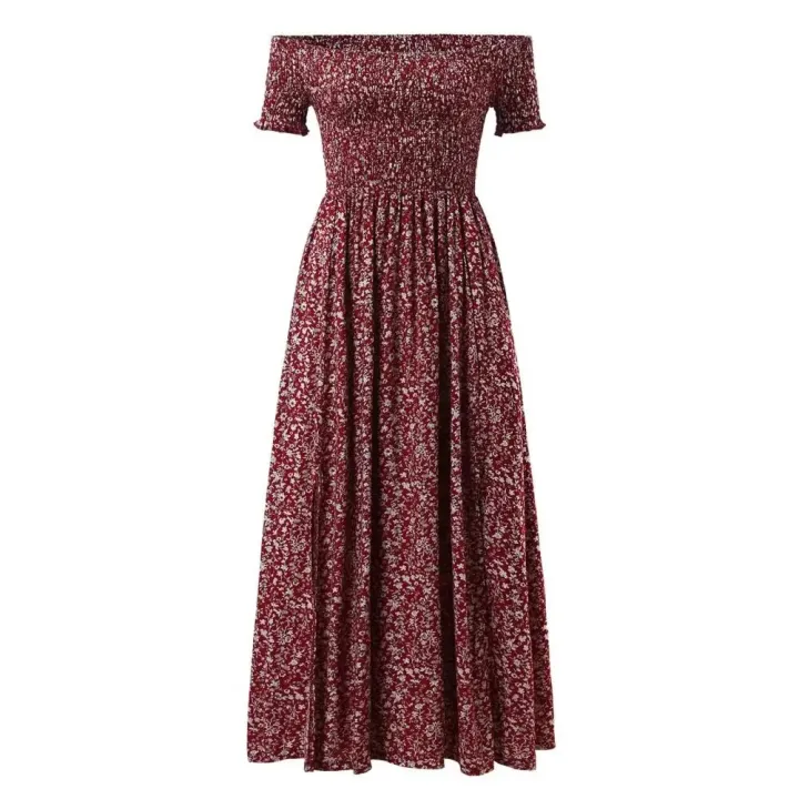 Plus%20Size%20Maxi%20Dress%20Elastic%20Chest%20Wrapped%20Fine%20Sewing%20Long%20Dress%20Bohemia%20Style%20Off%20Shoulder%20Long%20Dress%20-%20Image%204