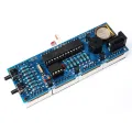 Compact 4-digit DIY Digital LED Clock Kit Light Control Temperature Date Time Display with Transparent Case. 