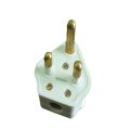 WENER 15A 3 Pin Round Plug with Indicator Premium Quality White Connector Cord Adapter Electrical AC Power Socket. 