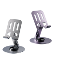New Design Portable Foldable Desktop Phone Stand Holder Anti-slip 360 Rotating Metal Mobile Phone Holders for All Phones.