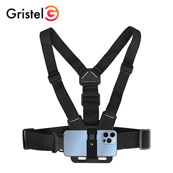 Gristel Chest Action Camera Mount Strap for Mobile Smartphone and Action Camera - Effortlessly Capture Your Vlogs and Adventures Chest Mount