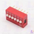 3Pcs 6 Position DIP Switch 2.54mm Pitch Horizontal DIP Switch Six Positions Piano Type Dial DIP Slide Switch For Electronics Circuit PCB. 