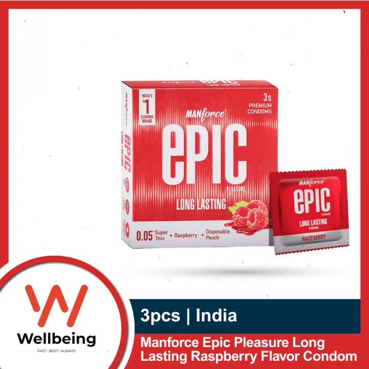 Manforce%20Epic%20Pleasure%20Long%20Lasting%20Raspberry%20Flavor%20Condom%2010pcs/3pcs%20Pack%20%7C%20King%20Dots/%20Thin/%20Naughty%20Dotty%20%7C%20Made%20in%20India%20-%20Image%202