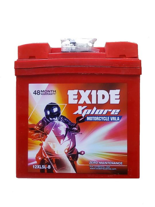 Exide Motorcycle Water Battery 12MF5L-B For Discover All Model Bike