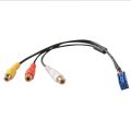 Car RCA Female Audio Video AV-In Cable Wire for Toyota Headunit 6Pin Blue A/V Port 3040. 