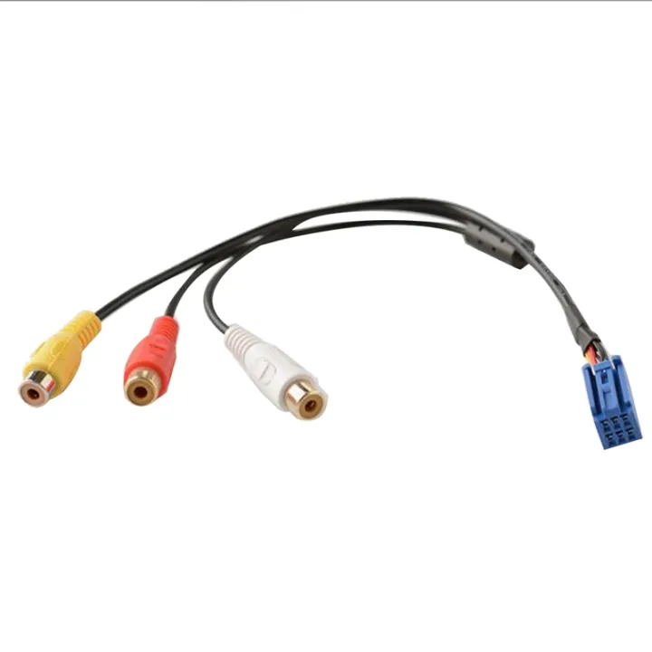 Car%20RCA%20Female%20Audio%20Video%20AV-In%20Cable%20Wire%20for%20Toyota%20Headunit%206Pin%20Blue%20A/V%20Port%203040%20-%20Image%204
