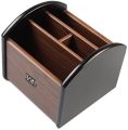 Rotating remote control holder, pen holder for desk,Wooden remote storage Organizer,TV remote control caddy@YCL872R Pen container.