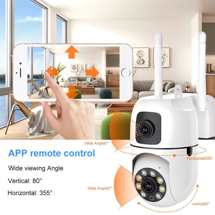 Dual%20Lens%20MINI%20Dome%20IP%20Camera%20V380%20Pro%20Dual%20Lens%20Mini%20Wireless%20PTZ%20Live%20Monitoring%20CCTV%20Camera%20Color%20Night%20Mode%20Motion%20Detection%20Two-Way%20Audio%20Security%20Camera%20for%20Home,%20Office%20-%20Image%202
