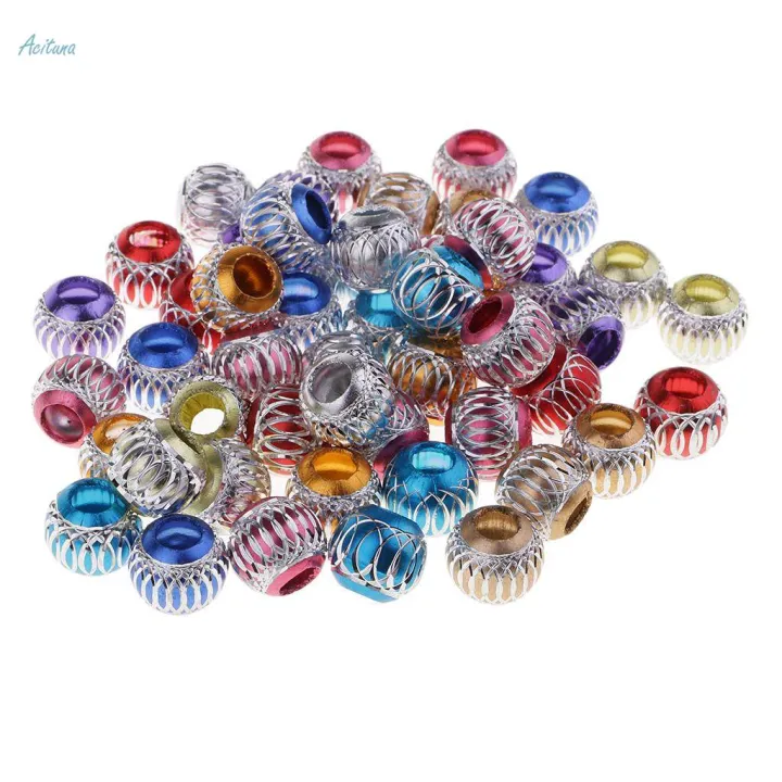 2x50%20Pieces%20Aluminum%20Round%20Beads%20with%20Large%20Holes%20for%20DIY%20Jewelry%20Making%2012MM%20-%20Image%202