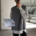Men's Sleeveless Sweater Vest Simple All-match V Neck Solid Basic Cozy Tops Korean Style Ins Knitted Plus Size M-3XL.